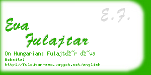 eva fulajtar business card